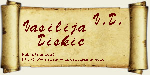 Vasilija Diskić vizit kartica